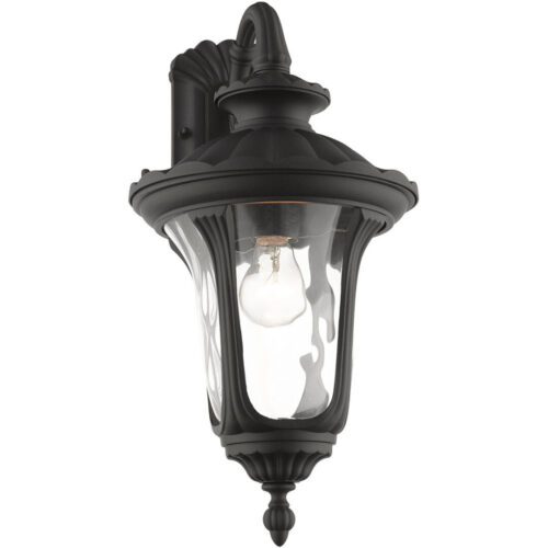 7853-14 1 Light Textured Black Outdoor Wall Lantern-Lighting LumensLantern