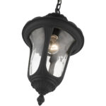 7854-14 1 Light Textured Black Outdoor Pendant Lantern-Lighting LumensLantern