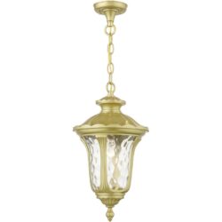 7854-33 1 Light Soft Gold Outdoor Medium Pendant Lantern-Lighting LumensLantern