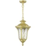 7854-33 1 Light Soft Gold Outdoor Medium Pendant Lantern-Lighting LumensLantern