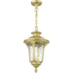 7854-33 1 Light Soft Gold Outdoor Medium Pendant Lantern-Lighting LumensLantern