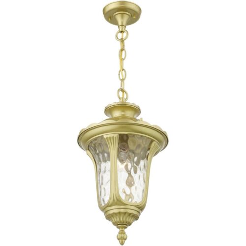 7854-33 1 Light Soft Gold Outdoor Medium Pendant Lantern-Lighting LumensLantern