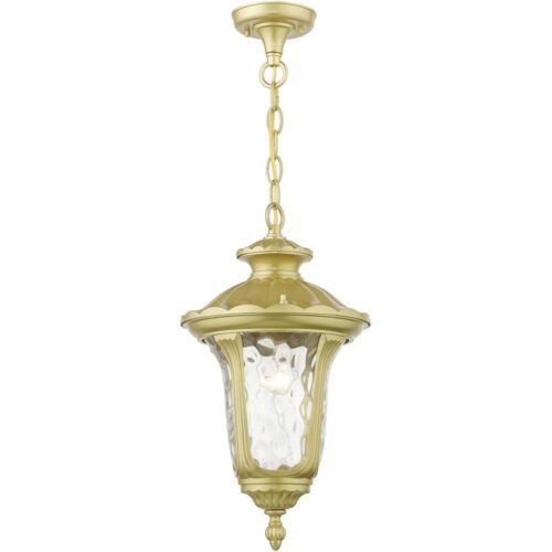 7854-33 1 Light Soft Gold Outdoor Medium Pendant Lantern-Lighting LumensLantern