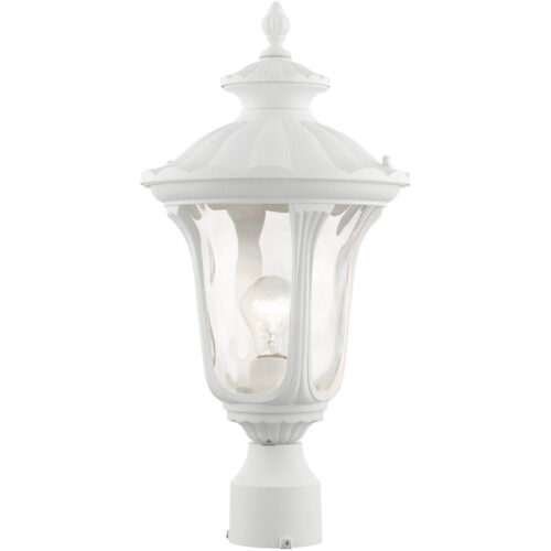 7855-13 1 Light Textured White Outdoor Post Top Lantern-Lighting LumensLantern