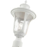 7855-13 1 Light Textured White Outdoor Post Top Lantern-Lighting LumensLantern