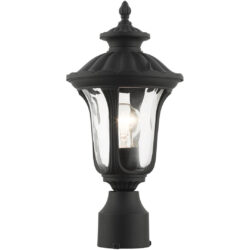 7855-14 1 Light Textured Black Outdoor Post Top Lantern-Lighting LumensLantern