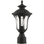 7855-14 1 Light Textured Black Outdoor Post Top Lantern-Lighting LumensLantern