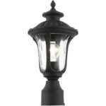 7855-14 1 Light Textured Black Outdoor Post Top Lantern-Lighting LumensLantern