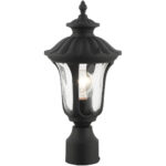 7855-14 1 Light Textured Black Outdoor Post Top Lantern-Lighting LumensLantern