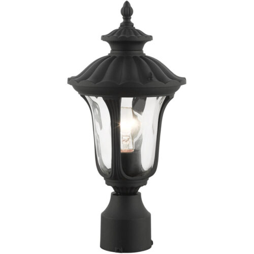 7855-14 1 Light Textured Black Outdoor Post Top Lantern-Lighting LumensLantern