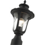 7855-14 1 Light Textured Black Outdoor Post Top Lantern-Lighting LumensLantern