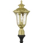 7855-33 1 Light Soft Gold Outdoor Medium Post Top Lantern-Lighting LumensLantern