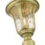 7855-33 1 Light Soft Gold Outdoor Medium Post Top Lantern-Lighting LumensLantern