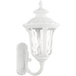 7856-13 3 Light Textured White Outdoor Wall Lantern-Lighting LumensLantern