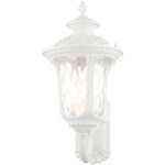 7856-13 3 Light Textured White Outdoor Wall Lantern-Lighting LumensLantern