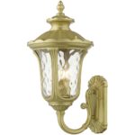 7856-33 3 Light Soft Gold Outdoor Large Wall Lantern-Lighting LumensLantern