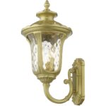 7856-33 3 Light Soft Gold Outdoor Large Wall Lantern-Lighting LumensLantern