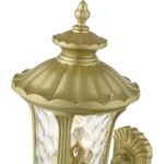 7856-33 3 Light Soft Gold Outdoor Large Wall Lantern-Lighting LumensLantern