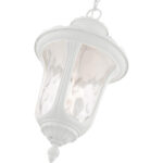 7858-13 3 Light Textured White Outdoor Pendant Lantern-Lighting LumensLantern