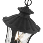 7858-14 3 Light Textured Black Outdoor Pendant Lantern-Lighting LumensLantern