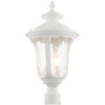 7859-13 3 Light Textured White Outdoor Post Top Lantern-Lighting LumensLantern