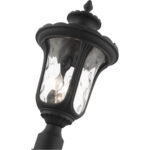 7859-14 3 Light Textured Black Outdoor Post Top Lantern-Lighting LumensLantern