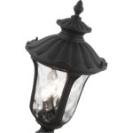 7859-14 3 Light Textured Black Outdoor Post Top Lantern-Lighting LumensLantern