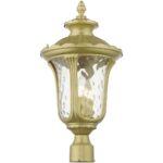 7859-33 3 Light Soft Gold Outdoor Large Post Top Lantern-Lighting LumensLantern