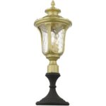 7859-33 3 Light Soft Gold Outdoor Large Post Top Lantern-Lighting LumensLantern