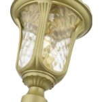 7859-33 3 Light Soft Gold Outdoor Large Post Top Lantern-Lighting LumensLantern