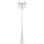 7866-13 3 Light Textured White Outdoor Post Light-Lighting LumensOutdoor Wall Lights