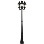 7866-14 3 Light Textured Black Outdoor Post Light-Lighting LumensOutdoor Wall Lights