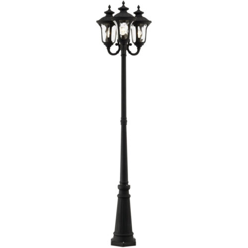 7866-14 3 Light Textured Black Outdoor Post Light-Lighting LumensOutdoor Wall Lights