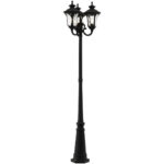 7866-14 3 Light Textured Black Outdoor Post Light-Lighting LumensOutdoor Wall Lights