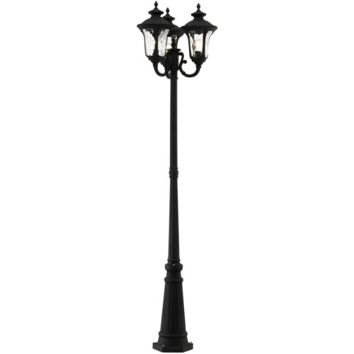 7866-14 3 Light Textured Black Outdoor Post Light-Lighting LumensOutdoor Wall Lights