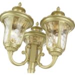 7866-33 3 Light Soft Gold Post Light-Lighting LumensOutdoor Wall Lights