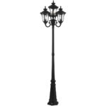 7869-14 4 Light Textured Black Outdoor Post Light-Lighting LumensOutdoor Wall Lights