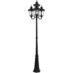 7869-14 4 Light Textured Black Outdoor Post Light-Lighting LumensOutdoor Wall Lights