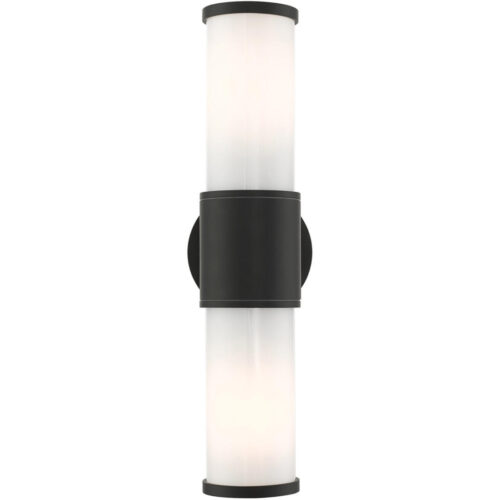 79322-14 2 Light Textured Black Outdoor ADA Wall Lantern-Lighting LumensLantern