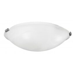 4 Light Brushed Nickel Ceiling Light fixture with White Alabaster Glass Shade-Lighting LumensFlush Mount Ceiling Lights