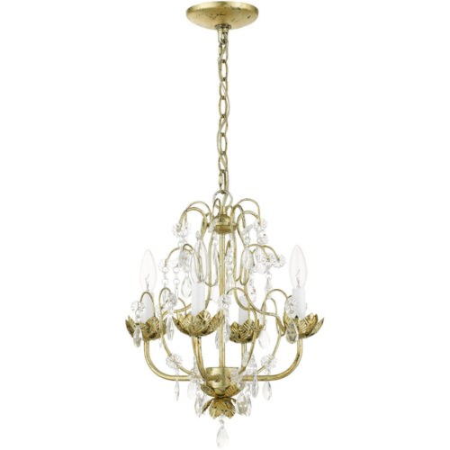 8193-28 4 Light Winter Gold Chandelier-Lighting LumensChandeliers