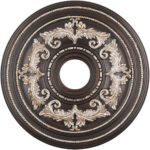 Hand Rubbed Bronze Ceiling Medallion with Polyurethane Foam base with 22.5 Dia-Lighting LumensMedallion