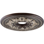 Hand Rubbed Bronze Ceiling Medallion with Polyurethane Foam base with 22.5 Dia-Lighting LumensMedallion