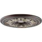 Hand Rubbed Bronze Ceiling Medallion with Polyurethane Foam base with 22.5 Dia-Lighting LumensMedallion