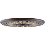 Hand Rubbed Bronze Ceiling Medallion with Polyurethane Foam base with 22.5 Dia-Lighting LumensMedallion