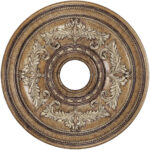 Venetian Patina Ceiling Medallion with Polyurethane Foam base with 22.5 Dia-Lighting LumensMedallion