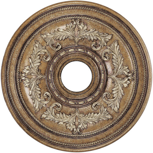 Venetian Patina Ceiling Medallion with Polyurethane Foam base with 22.5 Dia-Lighting LumensMedallion