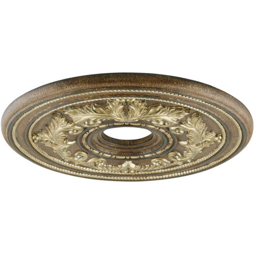 Venetian Patina Ceiling Medallion with Polyurethane Foam base with 22.5 Dia-Lighting LumensMedallion