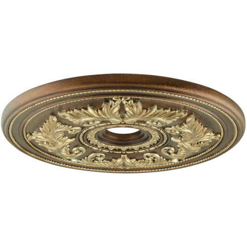 Palacial Bronze with Gilded Accents Ceiling Medallion with Polyurethane Foam base with 22.5 Dia-Lighting LumensMedallion