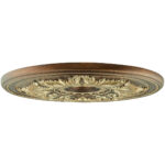 Palacial Bronze with Gilded Accents Ceiling Medallion with Polyurethane Foam base with 22.5 Dia-Lighting LumensMedallion